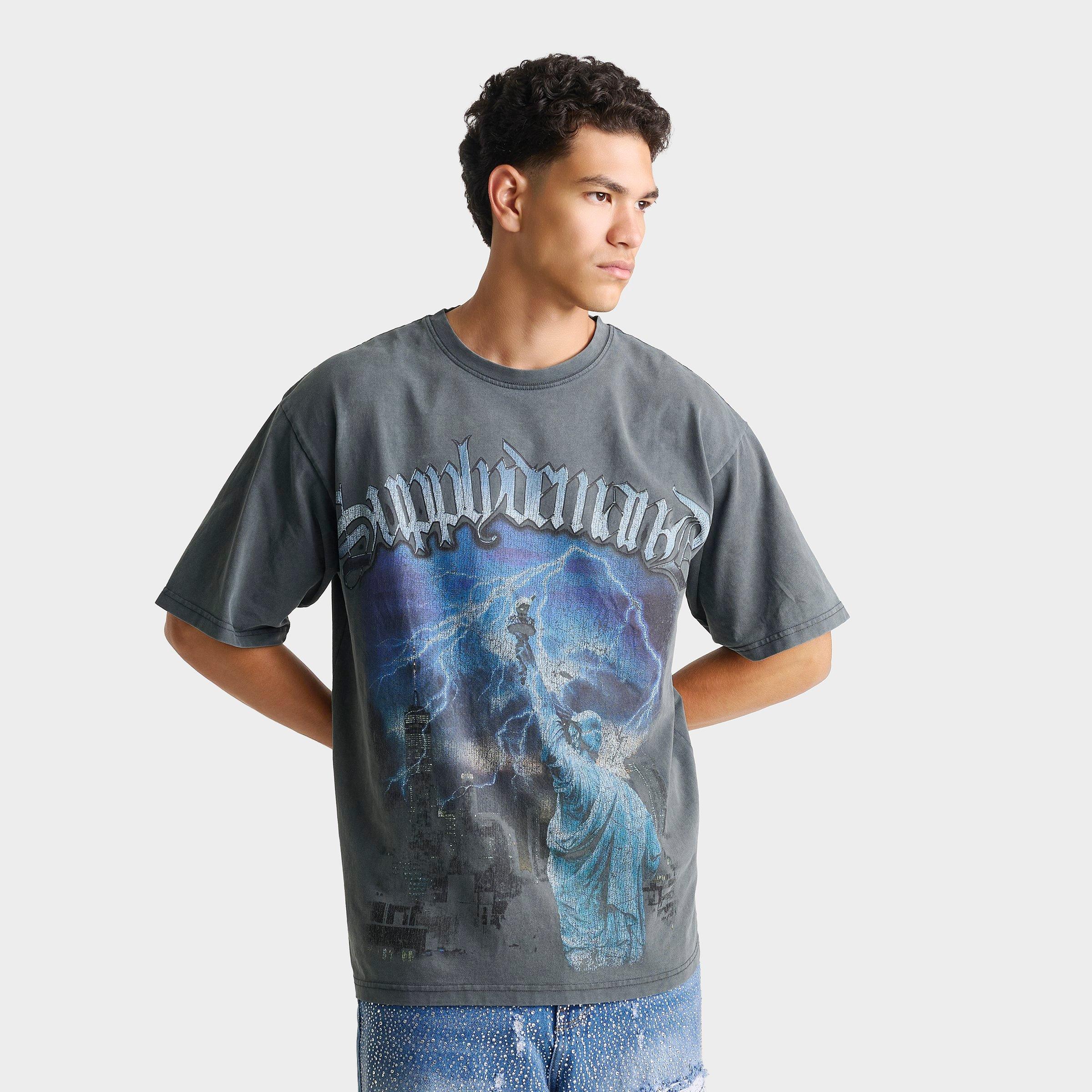 Supply & Demand Men's Dystopia T-Shirt in Volcanic Ash Wash Size: Medium