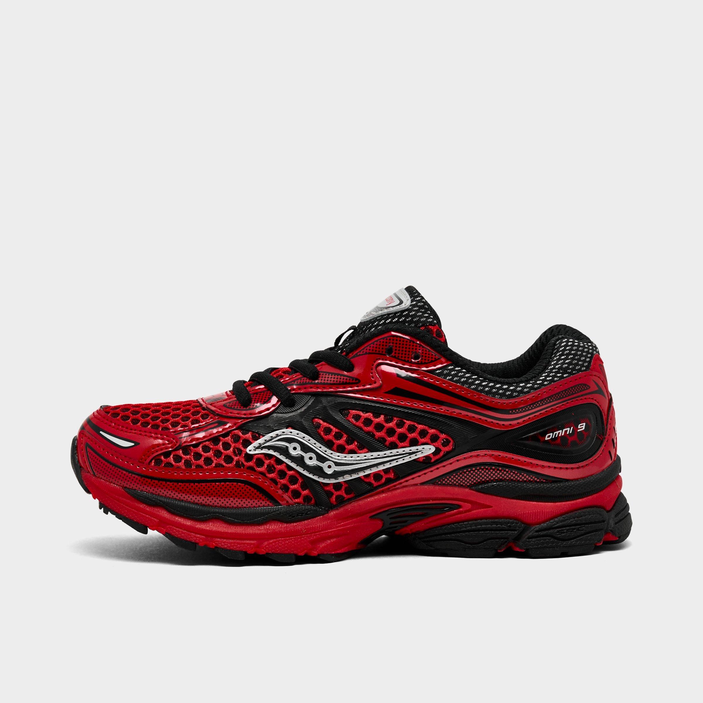 Saucony Big Kids Omni 9 Casual Shoes in Crimson/Black Size: 4.5