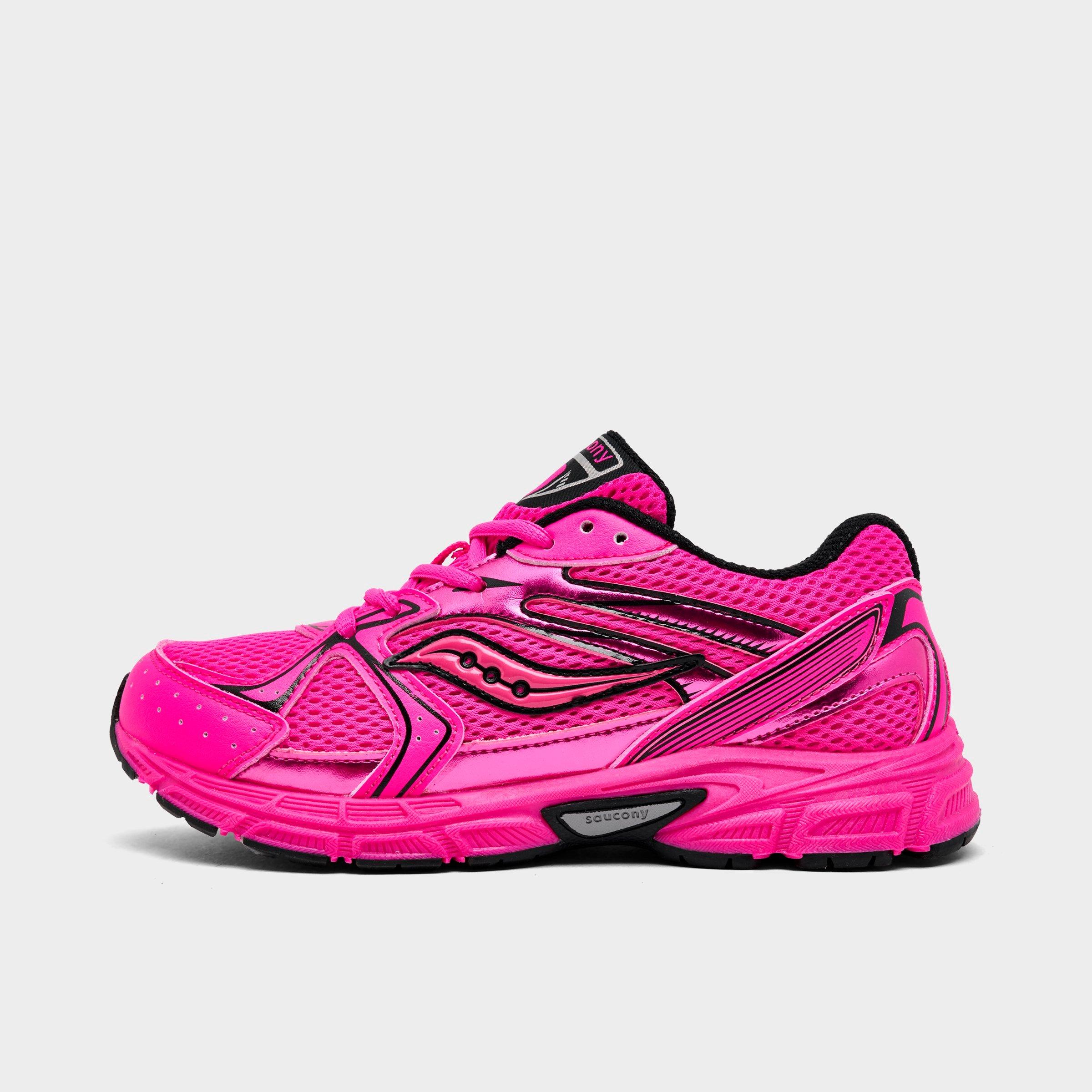 Saucony Big Kids Ride Millenium Casual Shoes in Pink/Black Size: 4.0