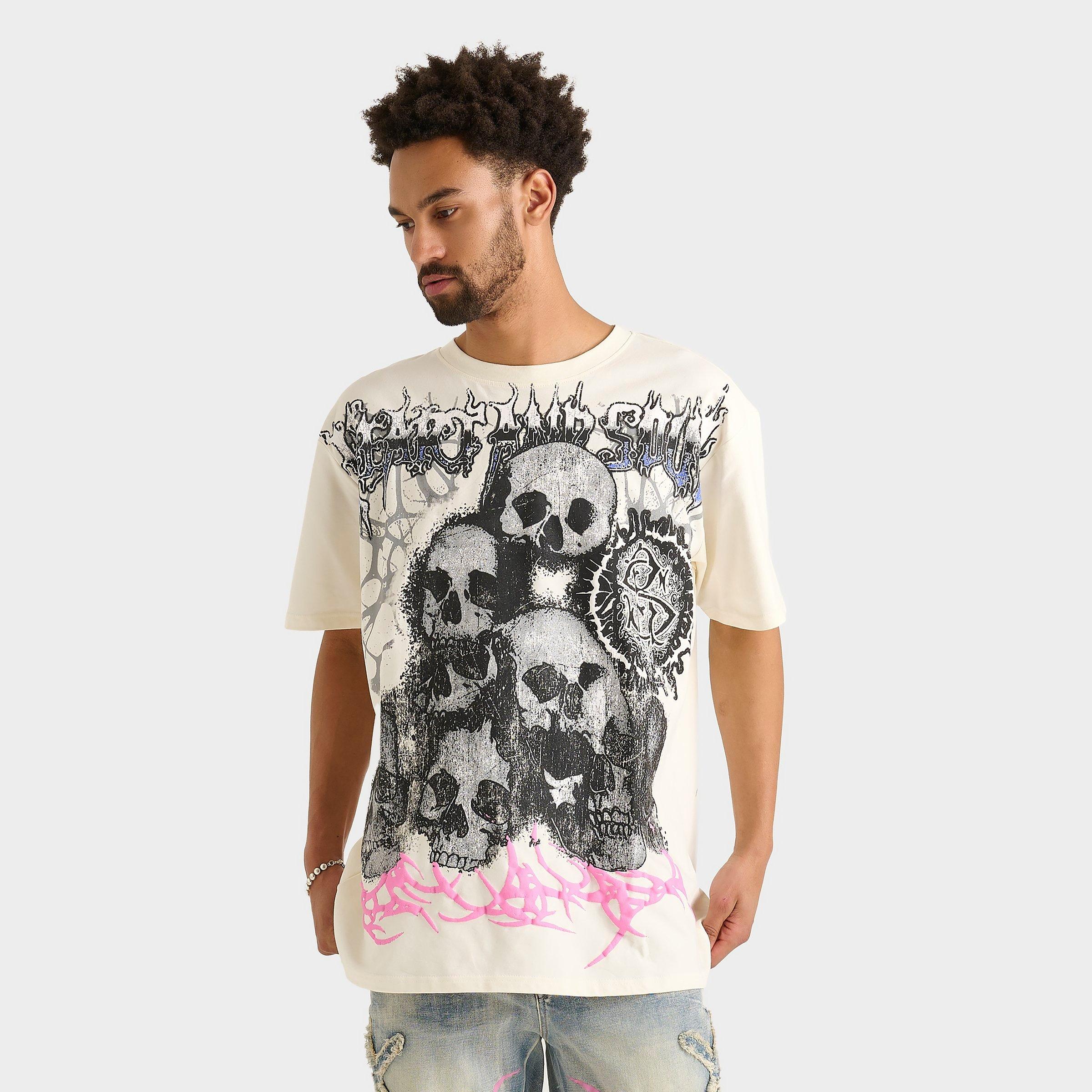 Men's Smoke Rise Dystopia Skulls Graphic T-Shirt