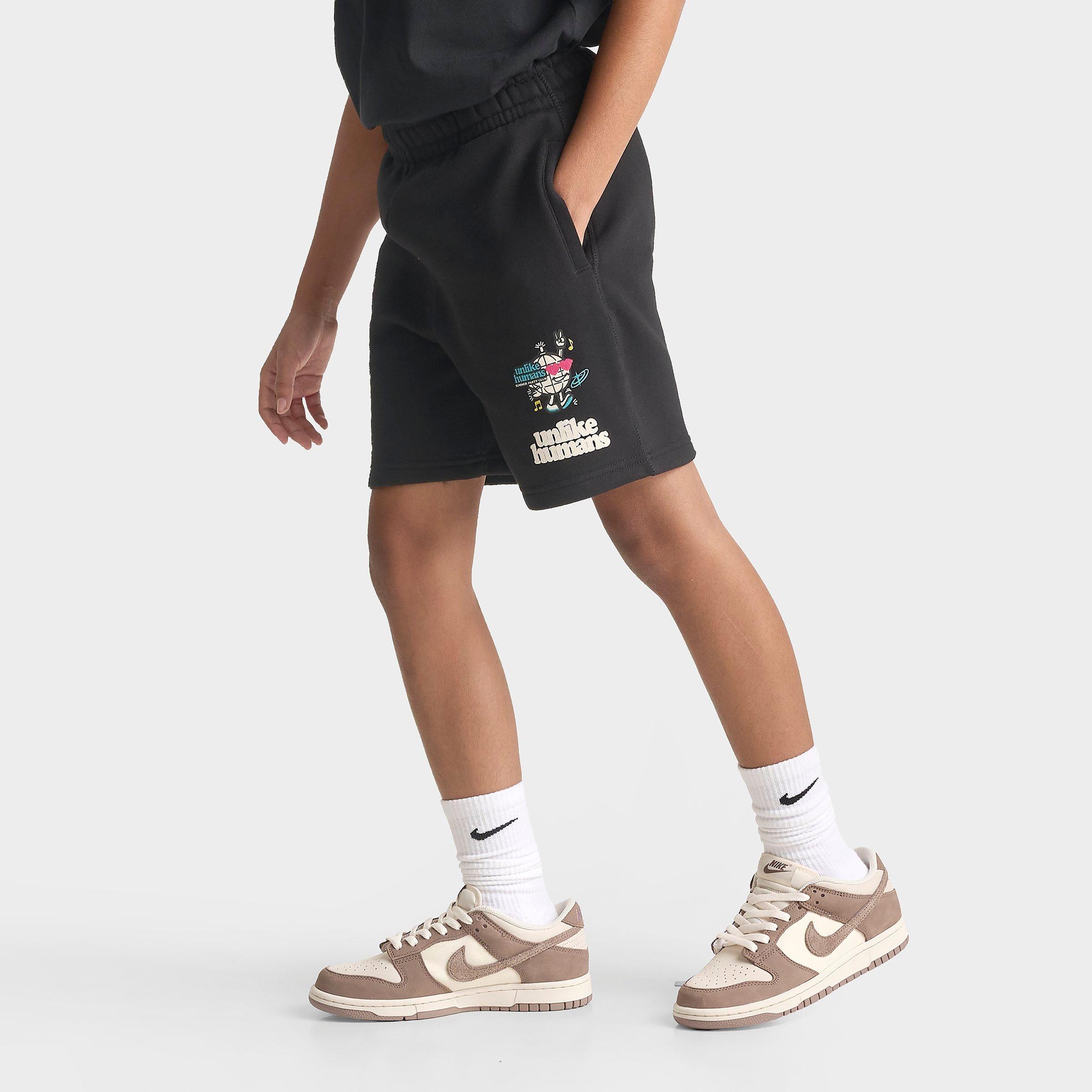 Unlike Humans Big Kids Summer Party Club Fleece Shorts in Black Size: XL