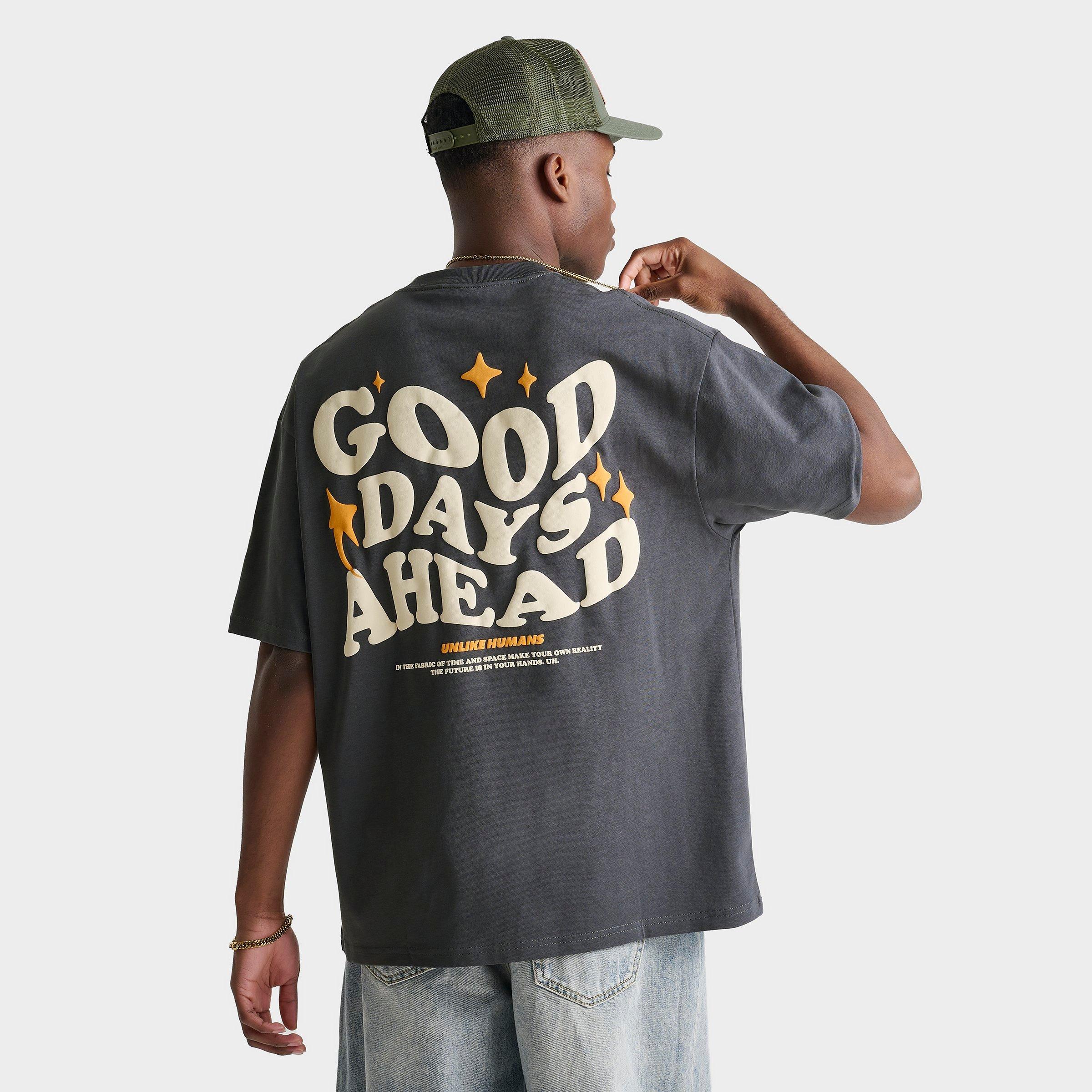 Unlike Humans Men's Good Days T-Shirt in Grey Size: Medium