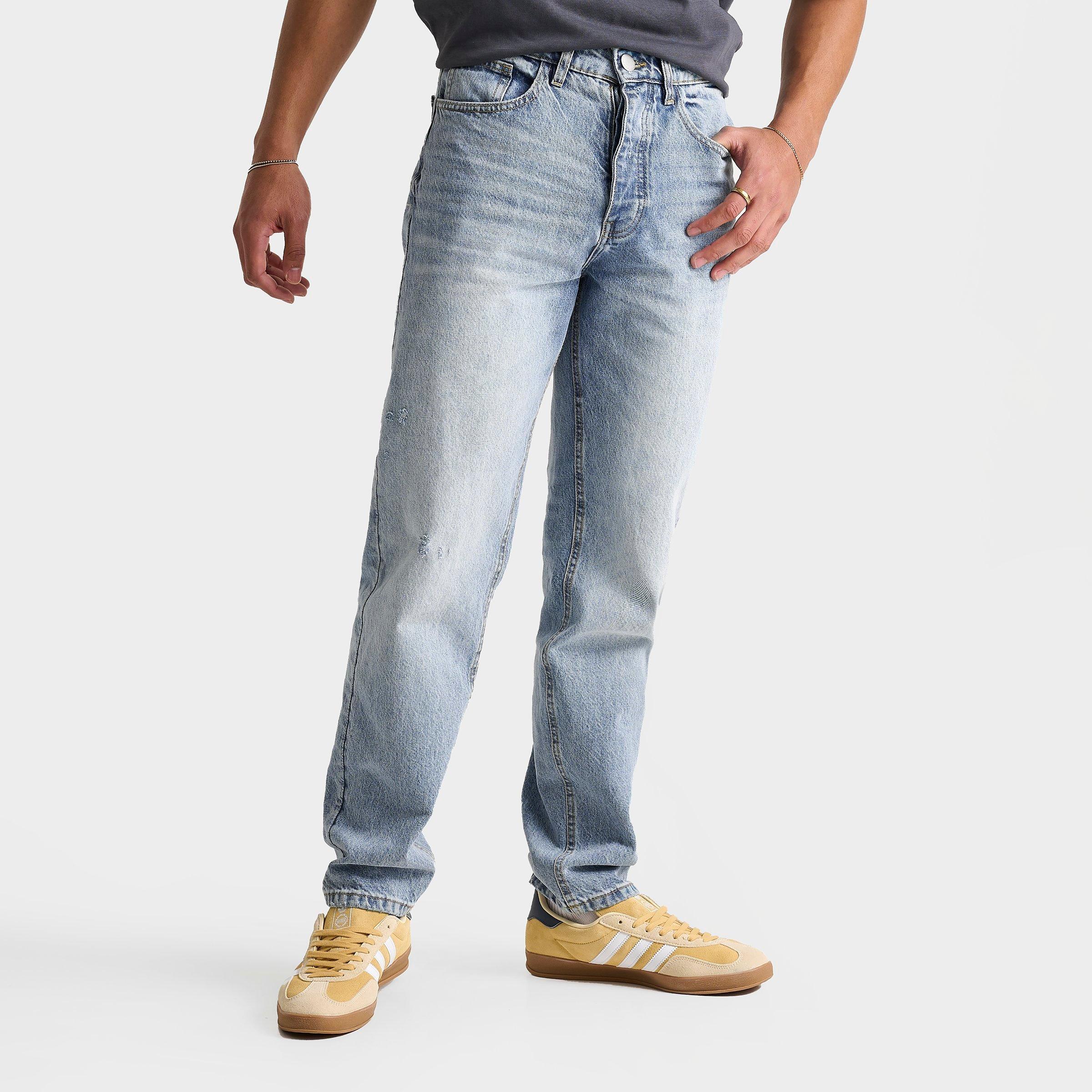 Unlike Humans Men's Cason Relaxed Denim Jeans in Light Blue Size: 30