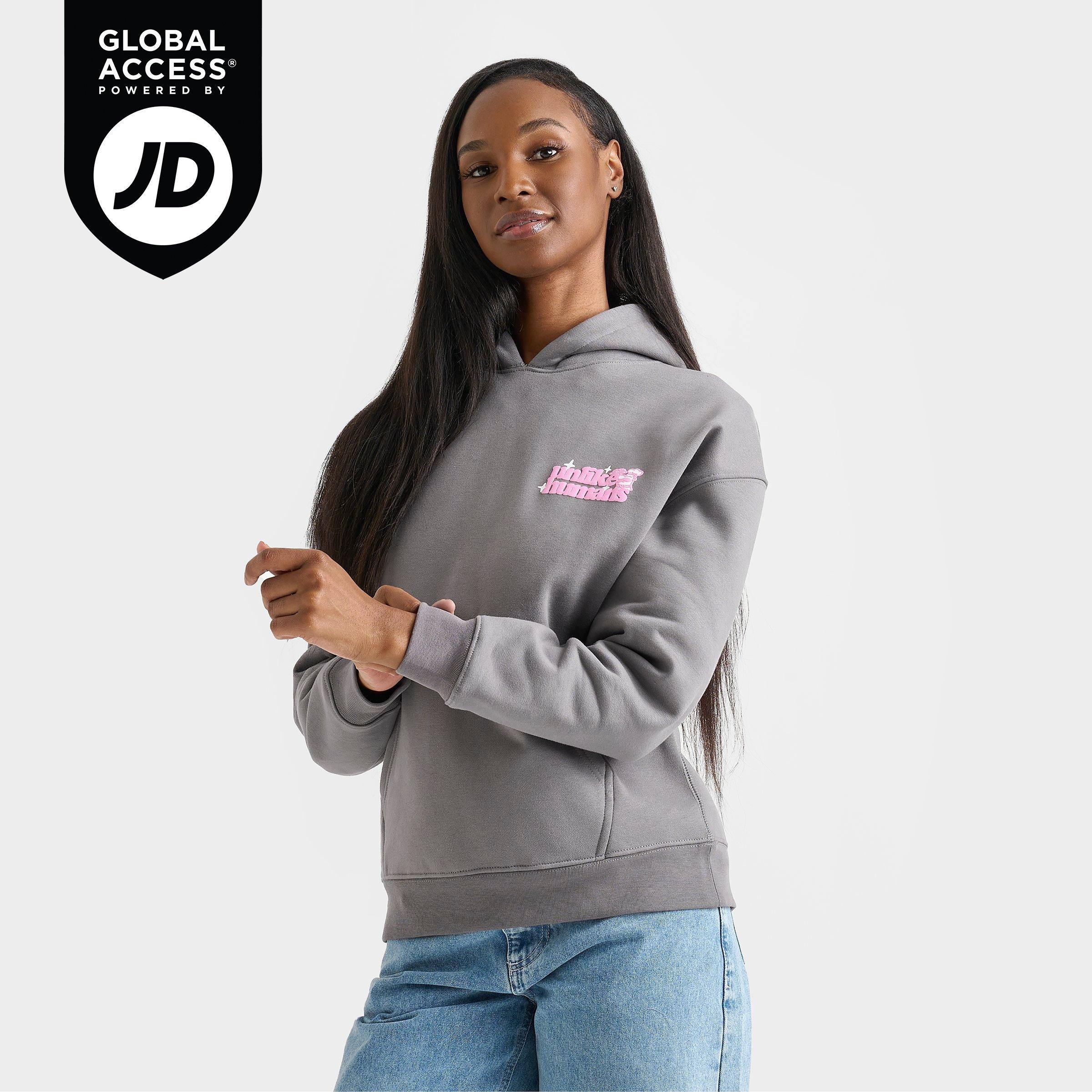 Unlike Humans Women's Fresh Baked Pullover Hoodie in Charcoal Grey Size: XS