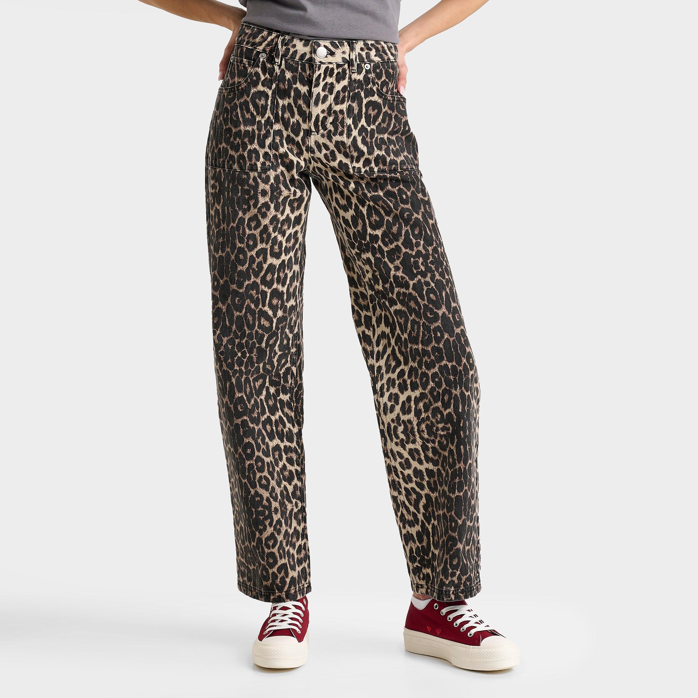 Women's Unlike Humans Leopard Denim Jeans