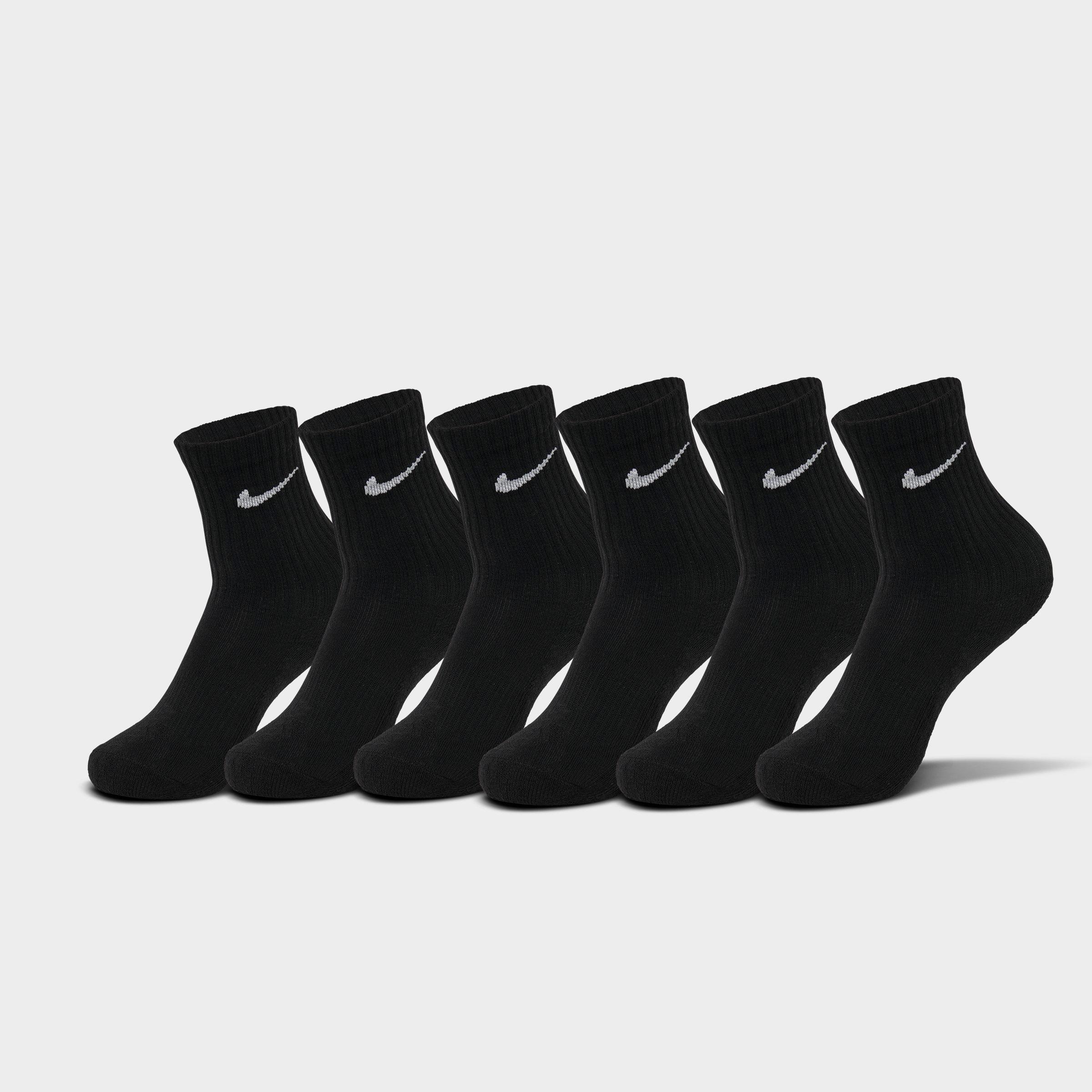 Nike Little Kids Dri-Fit Crew Socks (6-Pack) in Black Size: 5-7