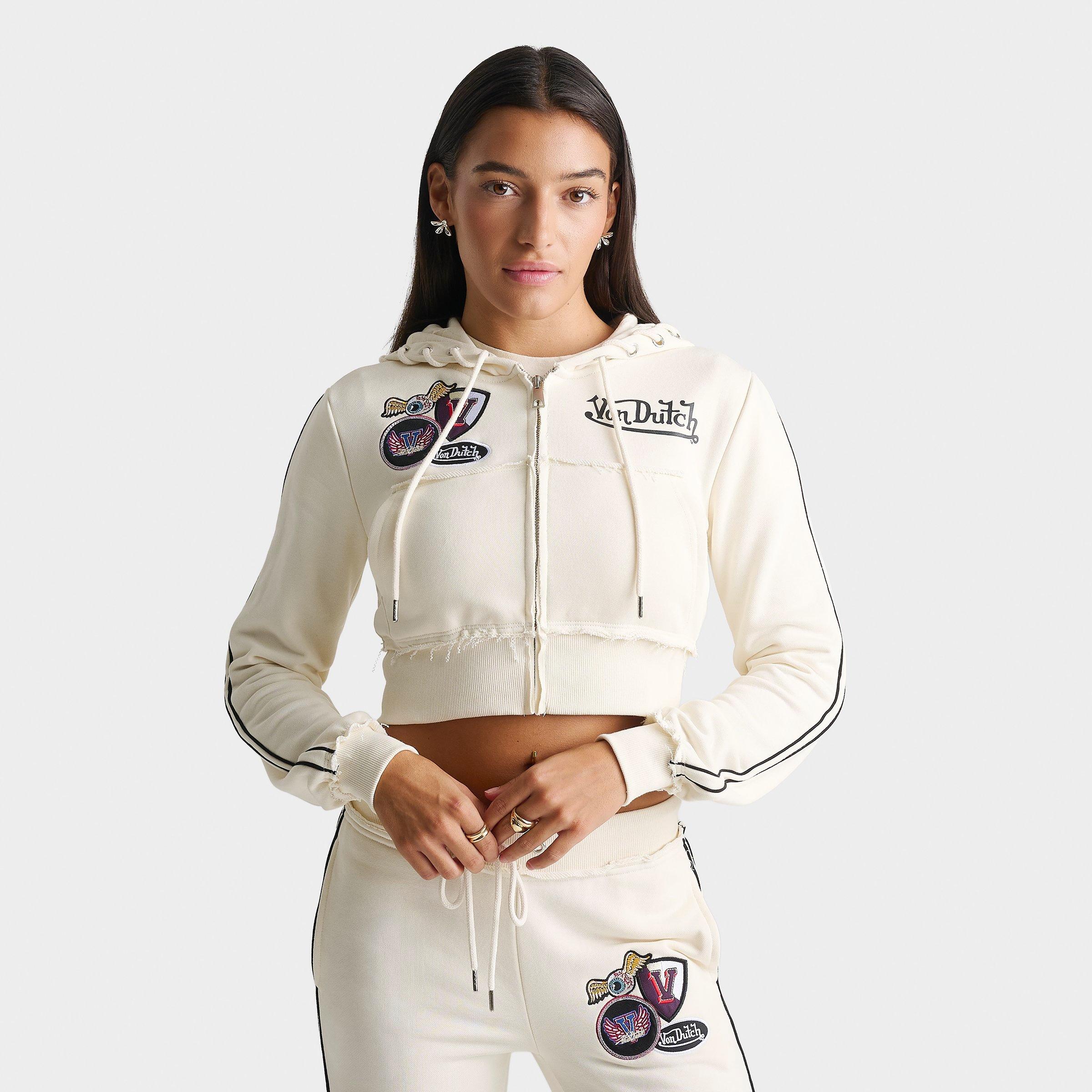 Von Dutch Women's Raw Edge Full-Zip Hoodie