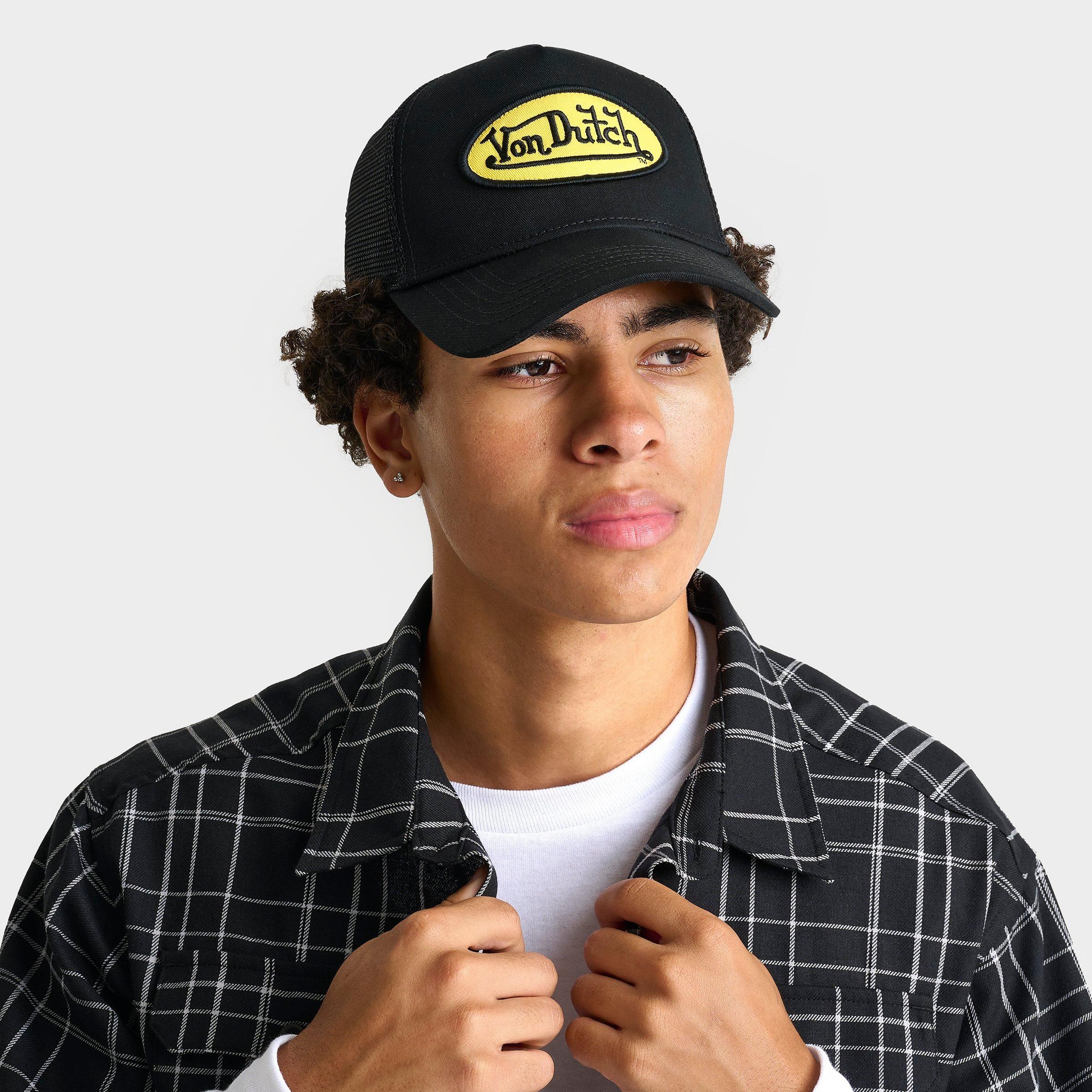 Von Dutch Staple Trucker Hat in Black/Yellow