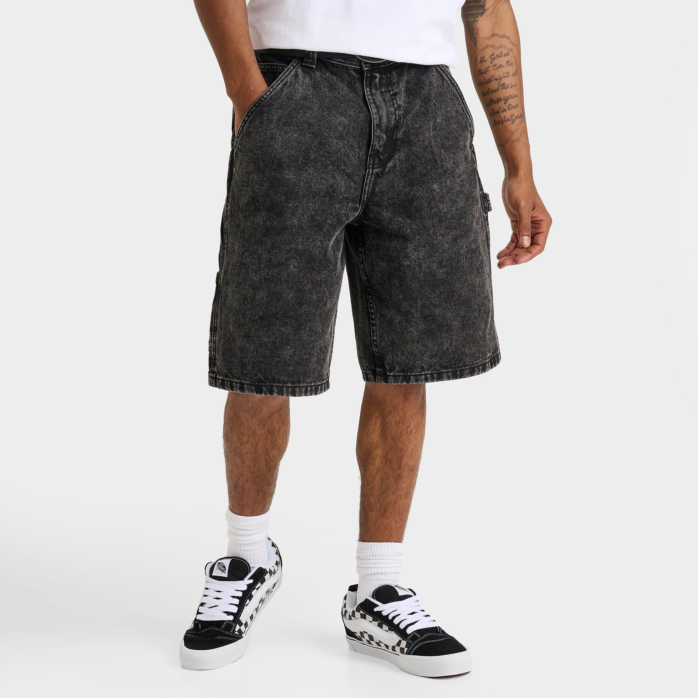Vans Men's Drill Chore Loose Denim Shorts in Stonewash Black Size: 30