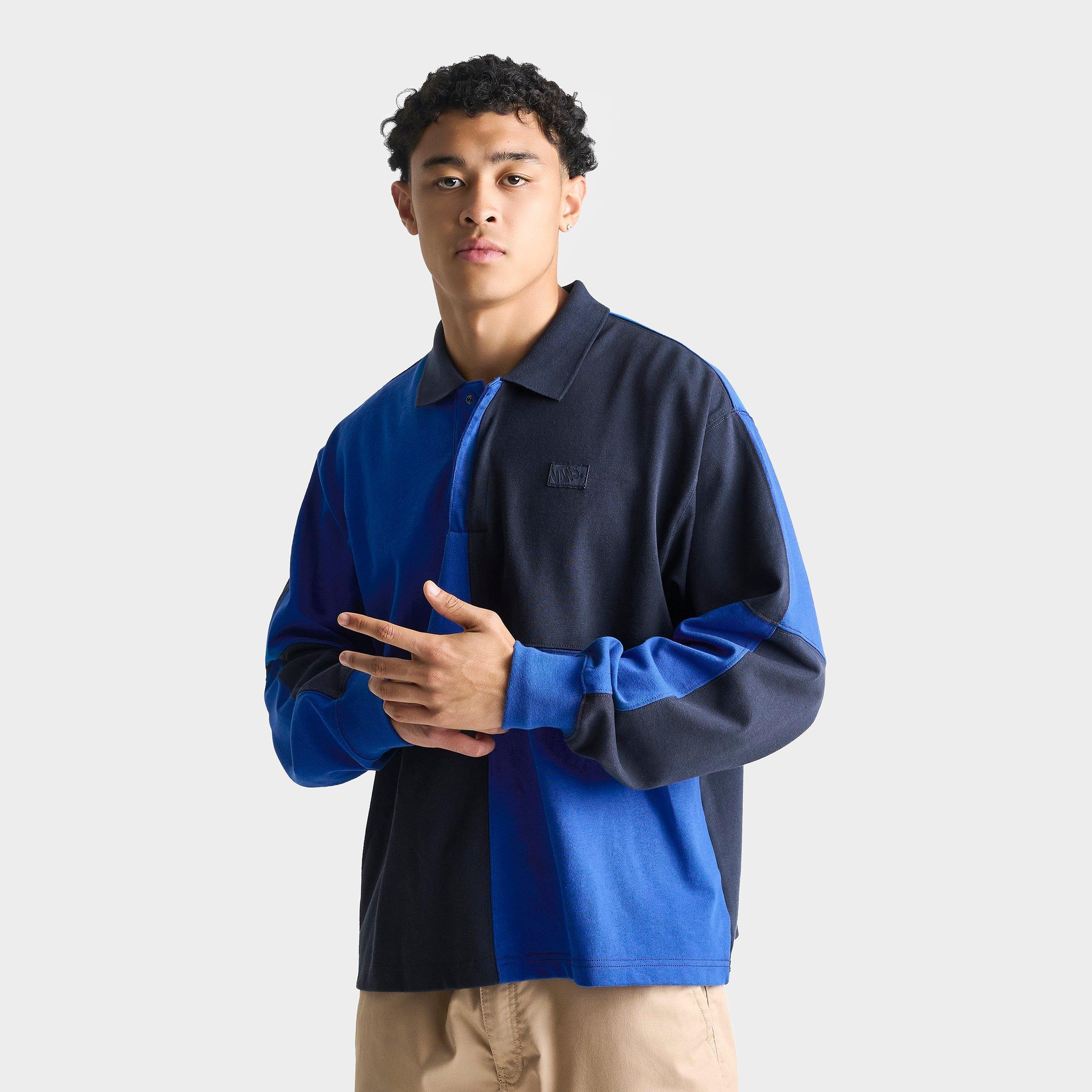 Vans Men's Check Knit Long-Sleeve Rugby Shirt
