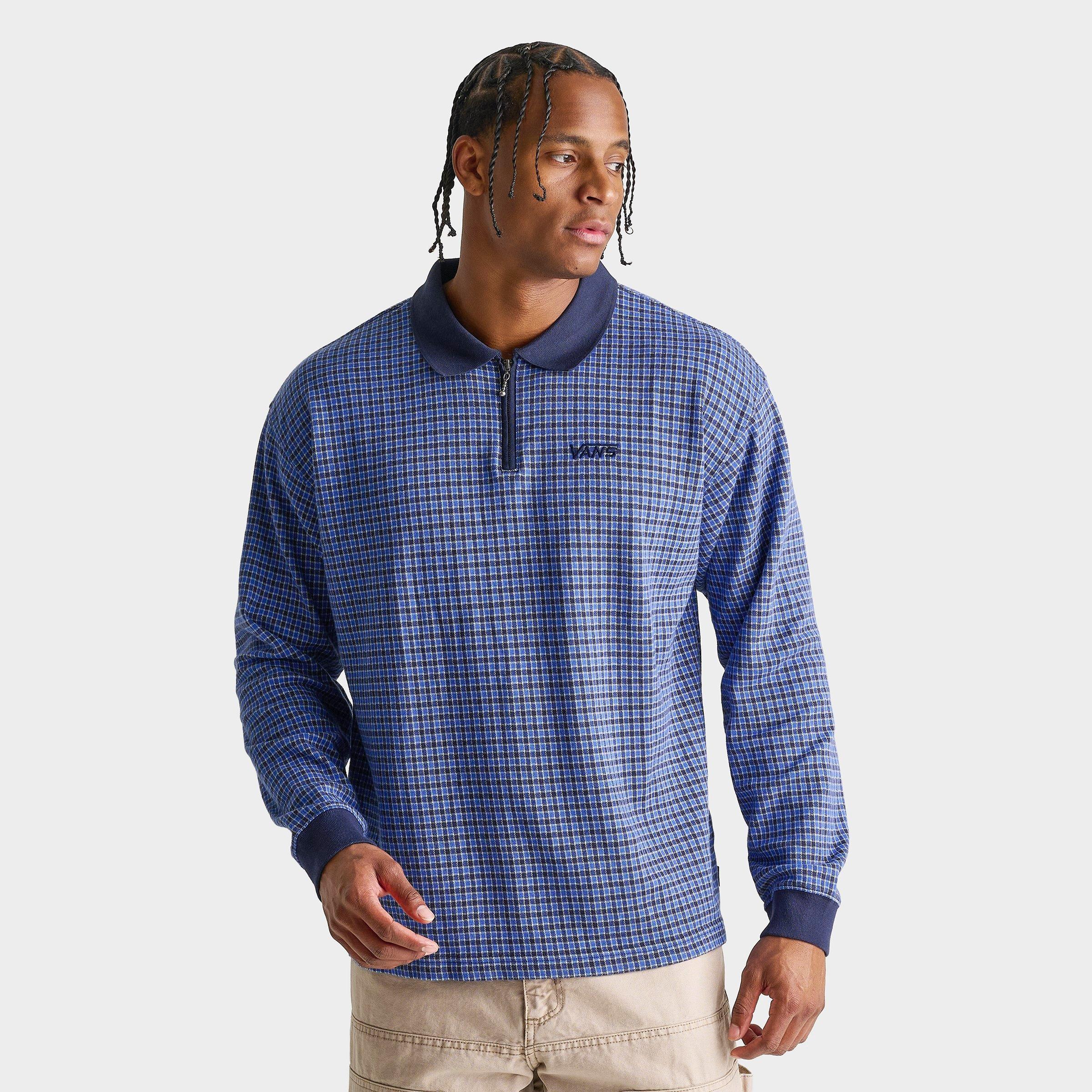 Vans Men's Javon Knit Long-Sleeve Quarter-Zip Polo Shirt