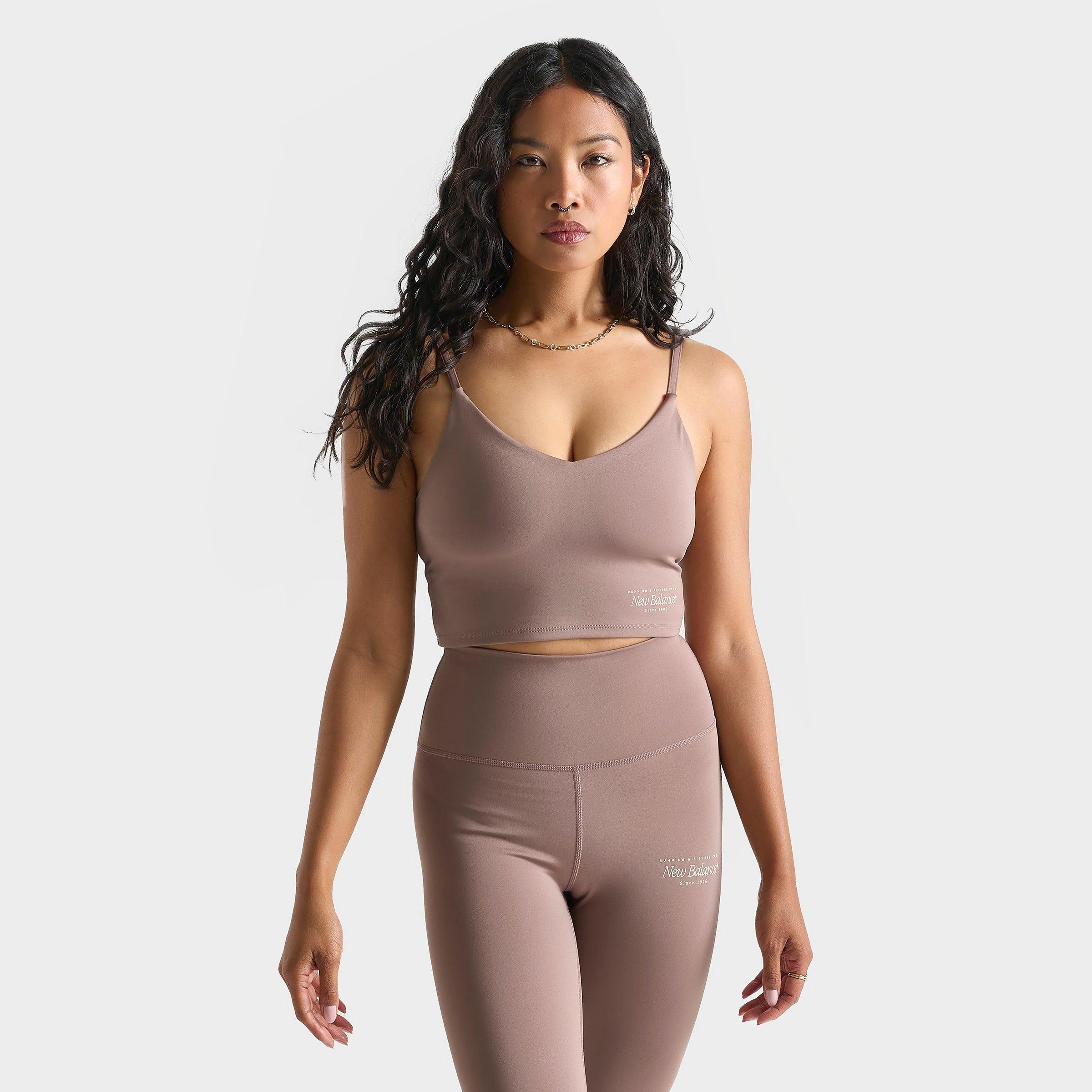 Women's New Balance Tape Logo Medium-Support Sports Bra