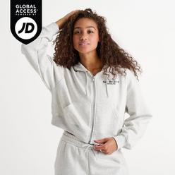 Women's New Balance Tone Crop Full-Zip Hoodie | JD Sports