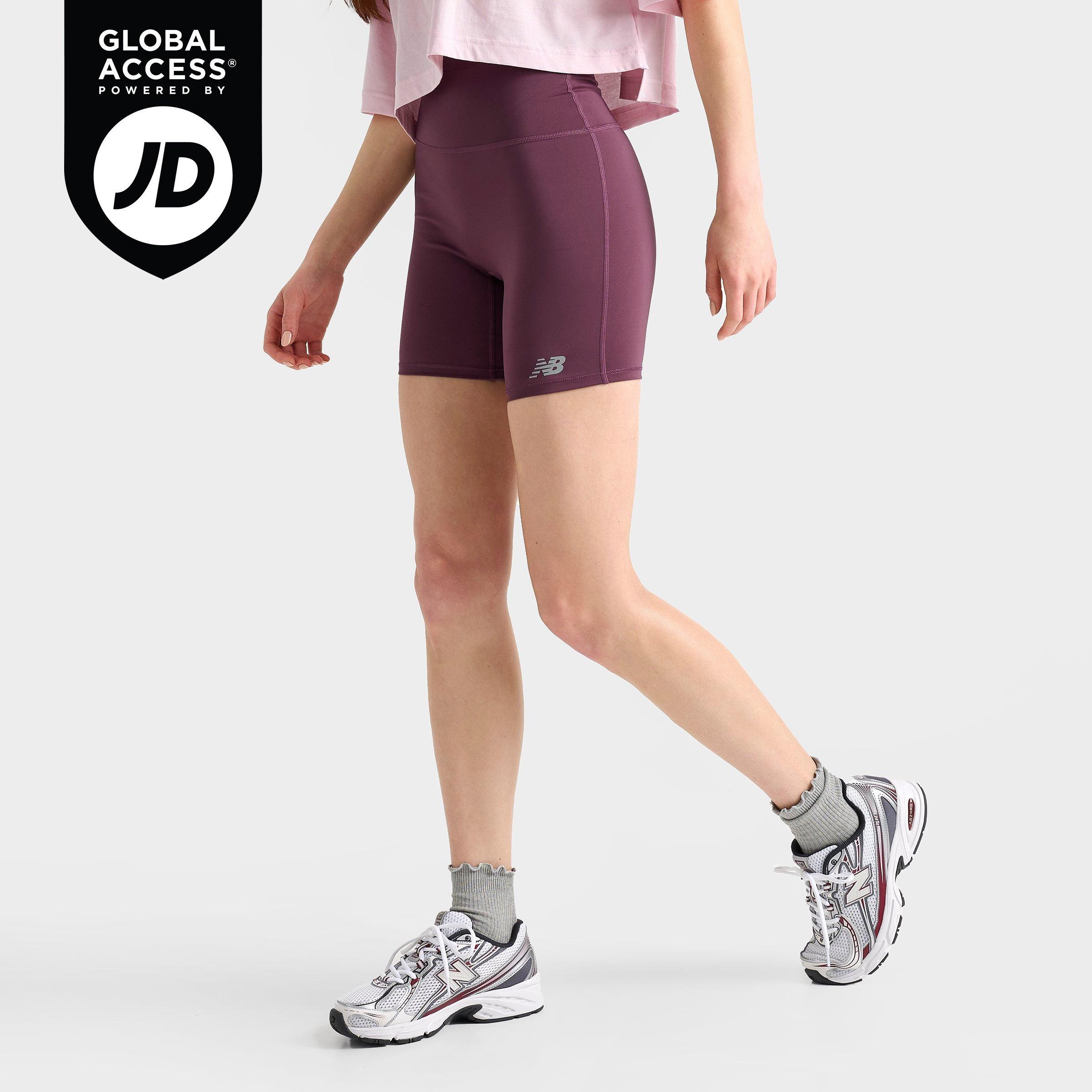 New Balance Women's Harmony High-Rise Biker Shorts in Faded Plum Size: XS