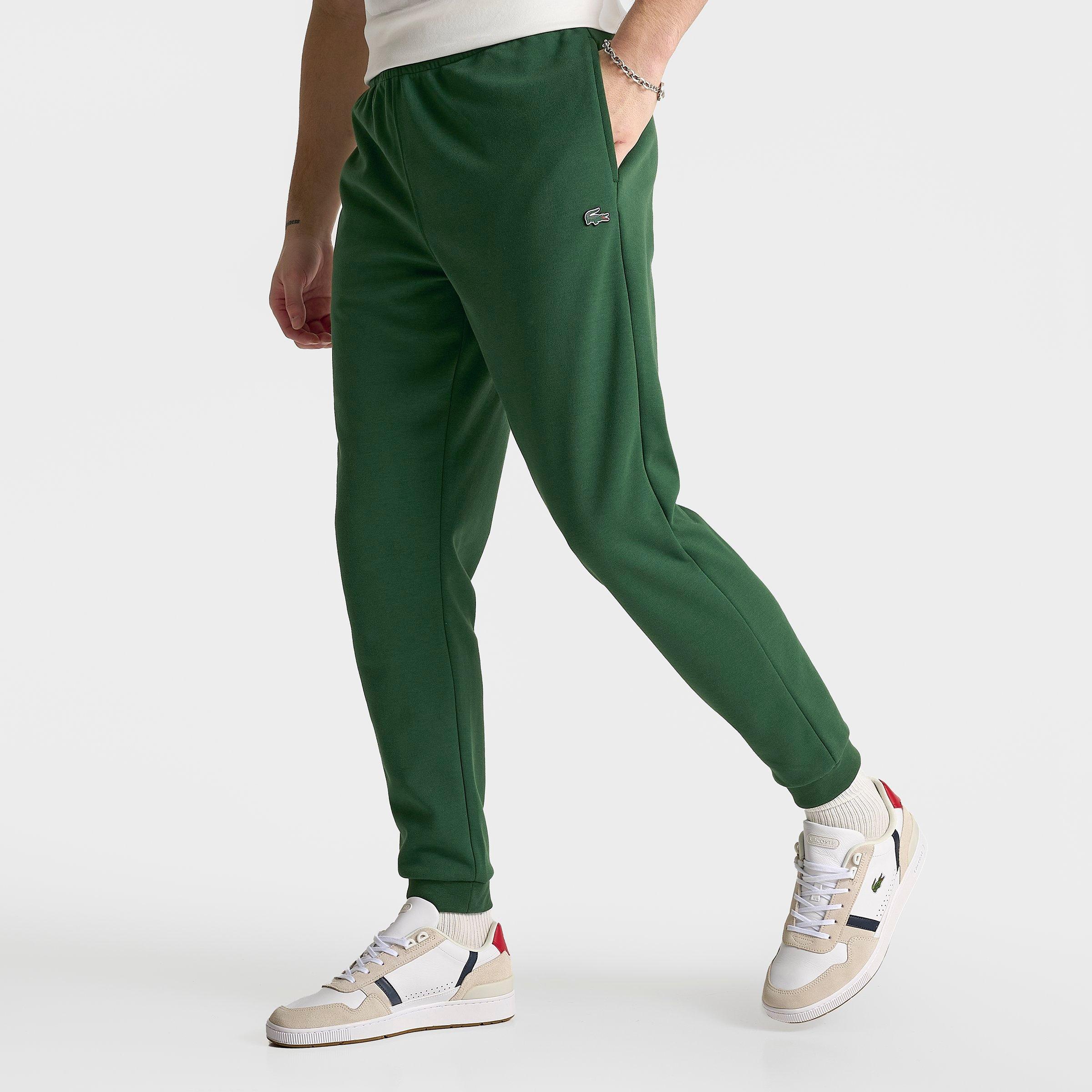 Lacoste Men's Doubleknit Jogger Sweatpants in Green Size: Small